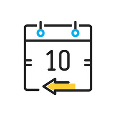 Multi color icon for yesterday