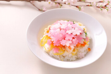 お花見さくらちらし寿司　お花見桜ちらし　海鮮さくら散らし寿司