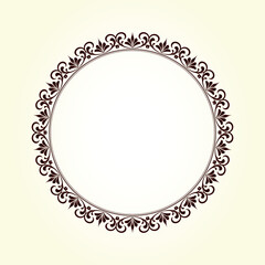 5399.eps  round frame with floral elements