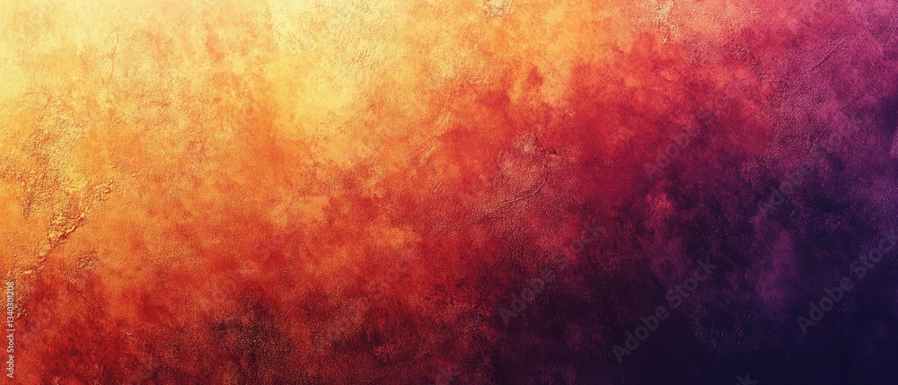 Poster abstract gradient background with warm orange and red tones blending into deep violet for artistic e