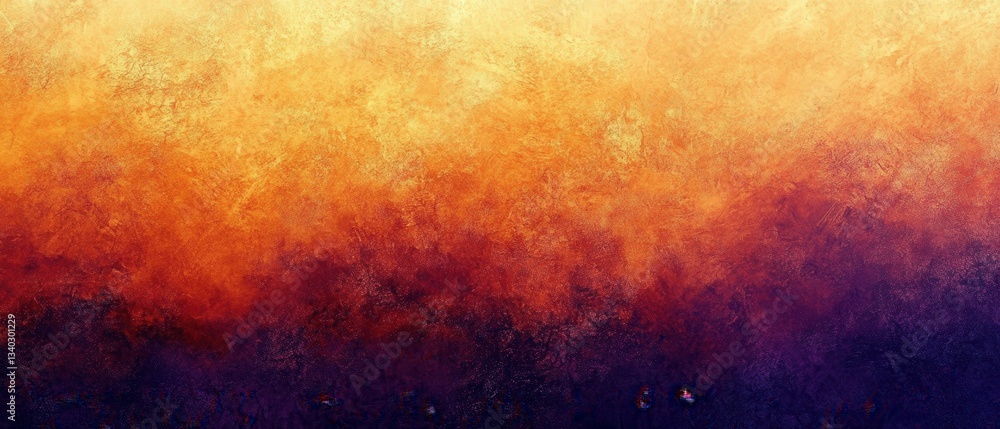 Poster abstract gradient texture with warm yellow and orange hues blending into deep purple for a captivati