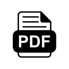 Minimalist PDF Document Icon - File Format Illustration