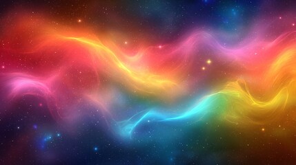 Fototapeta premium Abstract Cosmic Colors: Vibrant Nebula and Galaxy Patterns for Mystical Digital Artwork