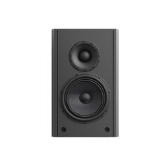 Obraz premium High-Fidelity Black Audio Speaker with Vintage Style Design for Home Theater and Professional Sound System