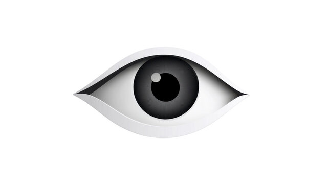 Observing eye with transparent background creating intrigue and mystery