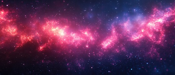 Fototapeta premium Captivating Cosmic Canvas of Nebula Radiance A Celestial Symphony of Pink and Blue Hues in the Vast Expanse of Space