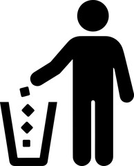 Trash Disposal Icon – Waste Management and Clean Environment Symbol
