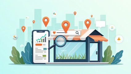Illustration of Local SEO Strategies for Business Visibility