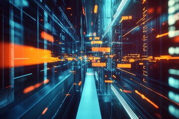 Dynamic business environment showcasing the concept of business agility, representing company transformation towards higher efficiency, 32k Resolution