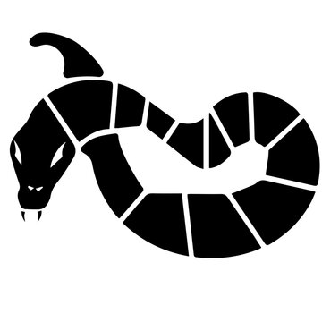 vector illustration of a rock python