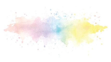 Obraz premium Abstract splashed watercolor textured background. Multicolored watercolor background. blue watercolor paint background design with colorful orange pink borders and bright center, watercolor bleed and 