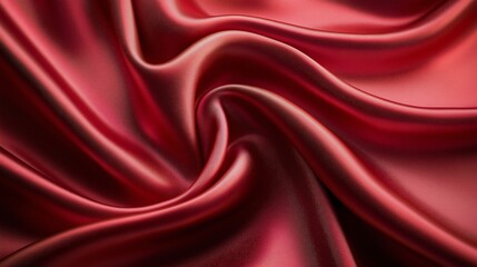 Obraz premium Luxurious Red Silk Fabric: Elegant & Smooth Textile with Flowing Drape and Rich Shine for Stylish Interiors