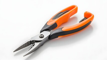 Obraz premium Pliers with long nose and orange and black handles