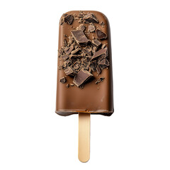 Deliciously Cool Chocolate Ice Cream Popsicle with Gourmet Flavors and Decadent Crunchy Topping - The Ultimate Summer Frozen Dessert Treat