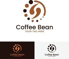 Coffee bean logo design Coffee Shop Logo