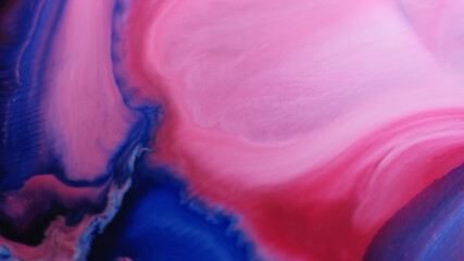 Ripple texture. Abstract paint. Defocused blue pink colorful wave water liquid chemical blend...