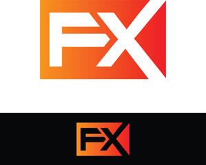 Obraz premium FX Logo Design in Orange Gradient