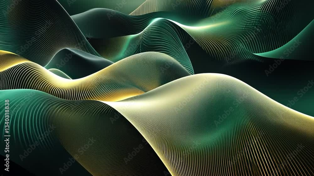 Aufkleber abstract waves: a visually stunning abstract composition featuring flowing, undulating waves in shad