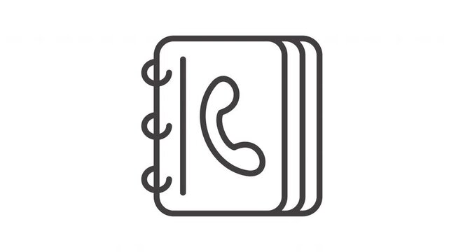 Animated Contact Book Icon Illustration