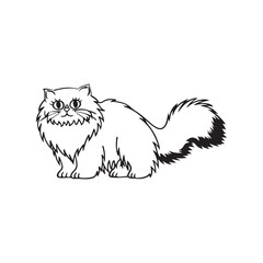 Obraz premium Persian Cat Vector Art, Cute Cat Vector illustration