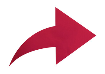 red arrow isolated on white