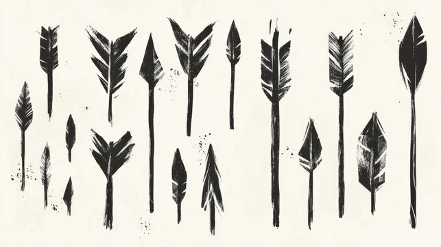 Hand-Drawn Black Arrows