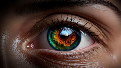 Fototapeta premium The Window to Perception: An Eye's Unique Artistry