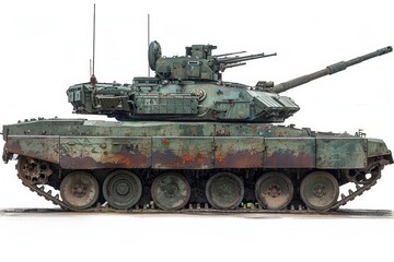 Isolated image of a bradley armored vehicle on a clean white background for clear visualization