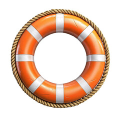 Safety Lifebuoy: Orange Maritime Lifesaver for Beach and Water Safety