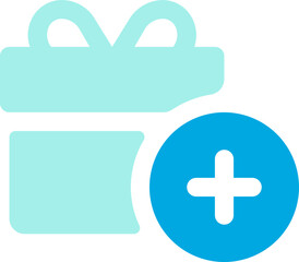Obraz premium Add gift fill 2 color icon