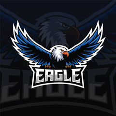 eagle esport gaming logo vector illustration