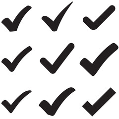 vector check mark icons set, approved vector set. check mark icon set. approved, solution, checklist, right, 