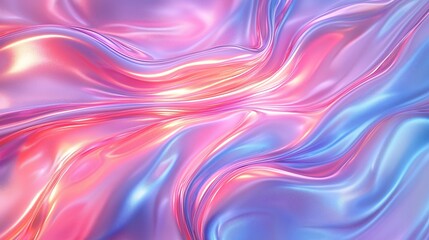 Obraz premium Vibrant Iridescent Gradient: Fluid Modern Background with Glossy Textured Design
