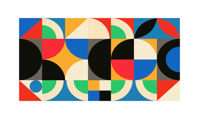 Vector Illustration Shapes Bauhus background