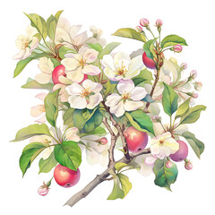 Apple picture cartoon 2D, a beneficial fruit, is used as an illustration for advertising.