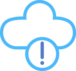 Cloud info rounded outline icon