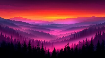 Fototapeta premium A trendy isolated vector illustration of a minimalistic mountain range on a solid background.