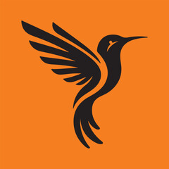 hummingbird vector silhouette illustration  for commercial use 
