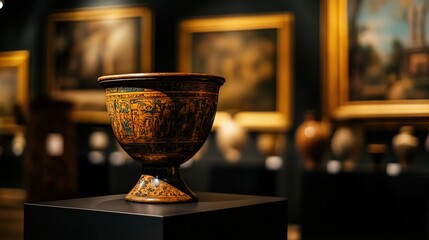 Ancient Artifact Showcased in Timeless Elegance, Reflecting Cultural Heritage and Historical Significance
