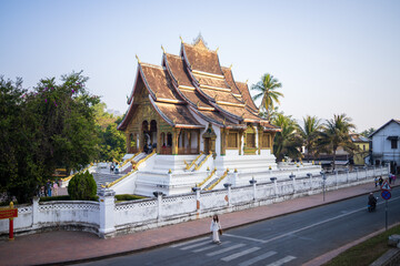Obraz premium National Museum Luang Prabang, Laos. Traditional temple architecture