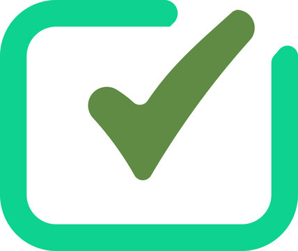 recommend clip art: Check box ok rounded square outline icon