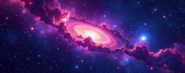 Deep Space Galaxy Background with Swirling Stars and Nebulae , space, dark, universe