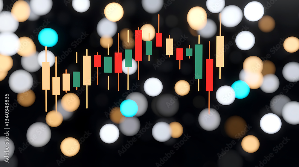 Poster market trend analysis digital space data visualization abstract background close-up financial insigh