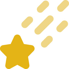 Shooting star 2 fill color in rounded shape icon