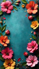 Distressed Floral Wallpaper with Decaying Petals, vintage flowers, distressed textures, wall decor