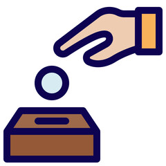 Obraz premium Giving Sadaqah Charity