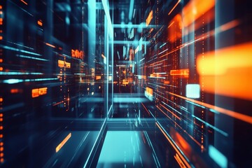 Fototapeta premium Dynamic business environment showcasing the concept of business agility, representing company transformation towards higher efficiency, 32k Resolution