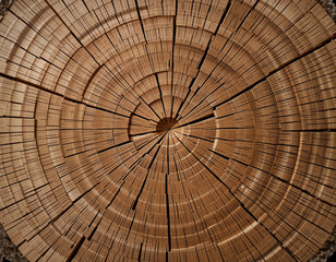 Fototapeta premium Split Log Cross-Section - Unique & Detailed