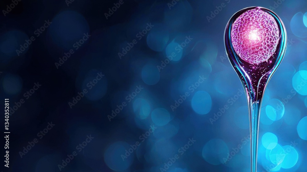 Poster mesmerizing close up image of a luminous abstract biological structure resembling a cross section of