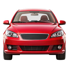 red car isolated on transparent white background, clipping path